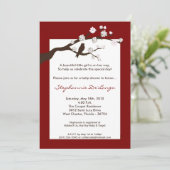 5x7さくらんぼブロッサムツリーベビーシャワー招待状 招待状 (スタンド正面)