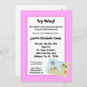 5x7の海賊記念狩り誕生パーティーの招待 招待状 (正面/裏面)