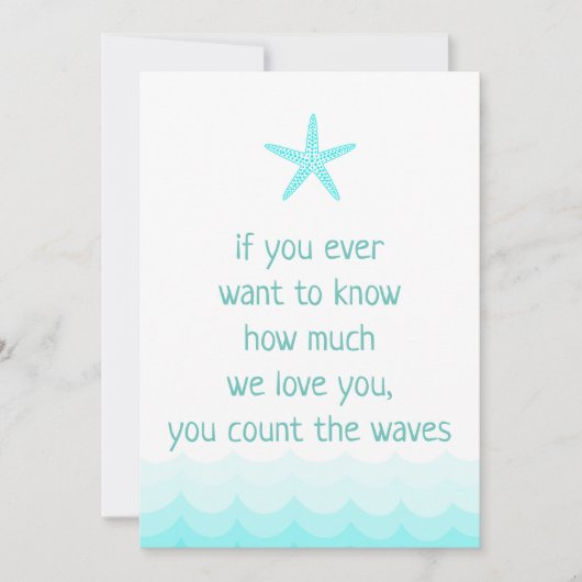 5x7もしインチサインの量を知りたいビーチ 招待状 (正面)