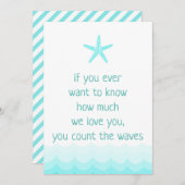 5x7もしインチサインの量を知りたいビーチ 招待状 (正面/裏面)