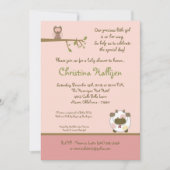 5x7アビーズファームピンクバーンベビーシャワー招待状 招待状 (正面)