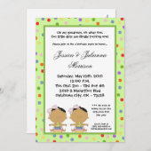 5x7アフリカ系アメリカ人の対の誕生日の部品の招待状 招待状 (正面/裏面)