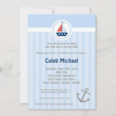 5x7アホイセイルボ航海のート誕生日招待状 招待状 (正面)