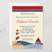 5x7アホイメイトセイルボートベビーシャワー招待状 招待状 (正面/裏面)