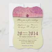 5x7アメジストジュエルエンボス結婚式招待状 招待状 (正面)