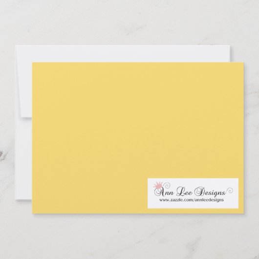 5x7イエローシャンデリアスウィート16誕生日招待状 招待状 (裏面)