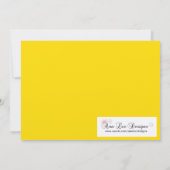 5x7イエローマスカレード甘い16誕生日招待状 招待状 (裏面)