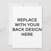 5x7インチカード(背面デザイン印刷) 招待状 (裏面)