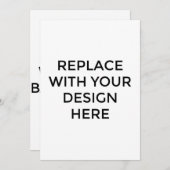 5x7インチカード(背面デザイン印刷) 招待状 (正面/裏面)