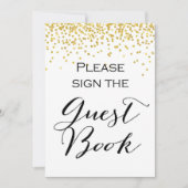 5x7インチサイズのゲストブックに署名してください 招待状 (正面)