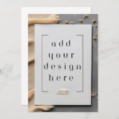 5x7インチフラットカード印刷 招待状 (正面/裏面)