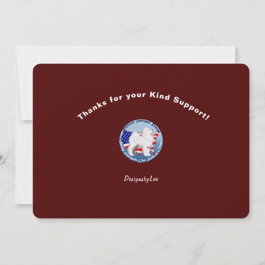 5X7インチフラットサンキューカードハロウィンサモエイ サンキューカード (裏面)