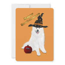 5X7インチフラットサンキューカードハロウィンサモエイ