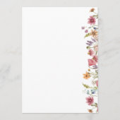 5x7インチフローラ結婚のテーブルメニューカードフラットメニュー メニュー (裏面)