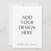 5x7インチ招待状カスタムカードおよび固定式 招待状 (裏面)