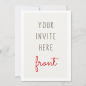 5x7インチ招待状印刷 招待状 (正面)