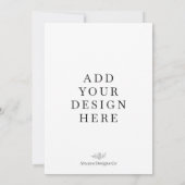 5x7インチ ポートレート招待状の印刷 招待状 (裏面)