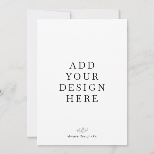 5x7インチ ポートレート招待状印刷 招待状 (裏面)