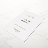 5x7インチ 本物の箔とインクの招待カード印刷 箔招待状 (回転した状態)
