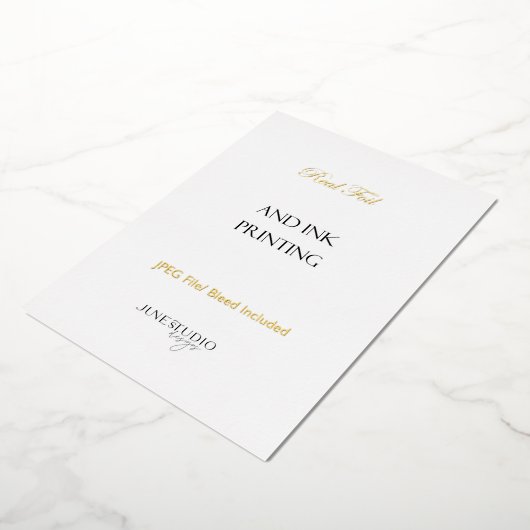 5x7インチ 本物の箔とインクの招待カード印刷 箔招待状 (回転した状態)