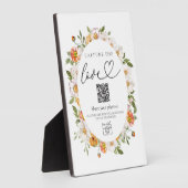 5x7イーゼル写真共有QRコード披露宴記号 フォトプラーク (側面)