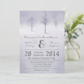 5x7ウィンターワンダーランドツリーズスノ結婚式招待状 招待状 (スタンド正面)