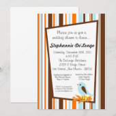 5x7ウッドランドバード動物ベビーシャワー招待状 招待状 (正面/裏面)