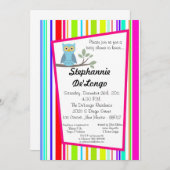 5x7ウッドランドフォーレストフクロウベビーシャワー招待状 招待状 (正面/裏面)