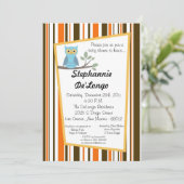 5x7ウッドランドフォーレストフクロウベビーシャワー招待状 招待状 (スタンド正面)