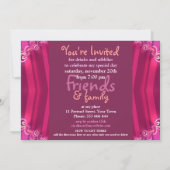 5x7エキゾチックなピンクガールズブードワールパーティの招待状 招待状 (裏面)