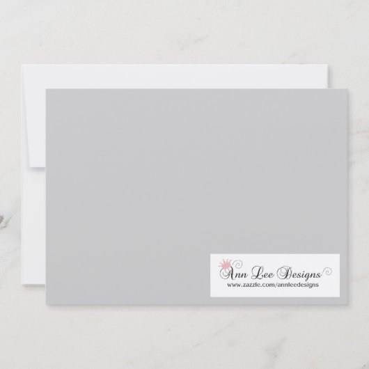 5x7エレガントパーティースイート16誕生日招待状 招待状 (裏面)