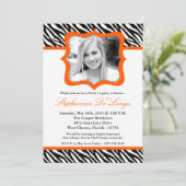 5x7オランゼブラフォトスイート16誕生日招待状 招待状 (スタンド正面)