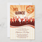 5x7オレンジダンスパーティーキンセアニェラ招待状 招待状 (正面)