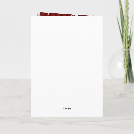 5x7オーディアバッファロープレイおもしろいドバーラップクリスマス シーズンカード (裏面)