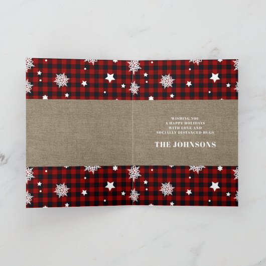 5x7オーディアバッファロープレイおもしろいドバーラップクリスマス シーズンカード (内部)