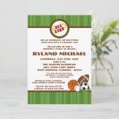 5x7オールスターグリーンビルティデイ招待状 招待状 (スタンド正面)