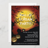 5x7カボチャハロウィーンのカボチャのちょうちんハロウィンの招待状 招待状 (正面/裏面)