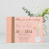 5x7カントリーメイソンジャールフラワーズ結婚式招待状 招待状 (スタンド正面)