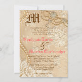 5x7カントリーレースビクトリアンヴィント結婚式招待状 招待状 (正面)