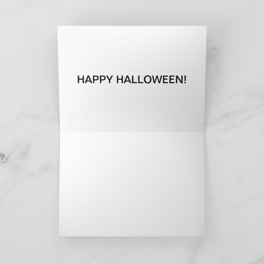 5X7カードハッピーハローウィン。悪魔ヤギ サンキューカード (内部)