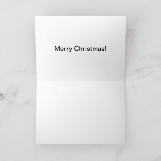 5x7カードメリークリスマスサンタブタ サンキューカード (内部)