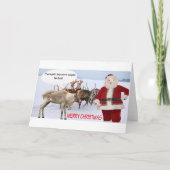 5x7カードメリークリスマスサンタブタ サンキューカード (正面)