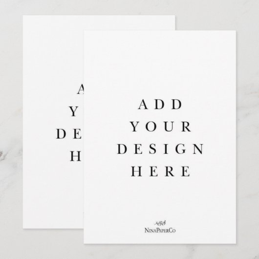 5x7カード印刷 招待状 (正面/裏面)