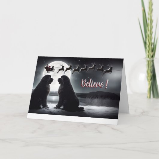 5x7カード2枚のNewfsとSanta シーズンカード (正面)