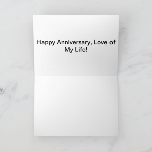 5x7カード。ハッピーアニバーサリー。オランウタンビール サンキューカード (内部)