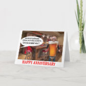 5x7カード。ハッピーアニバーサリー。オランウタンビール サンキューカード (正面)