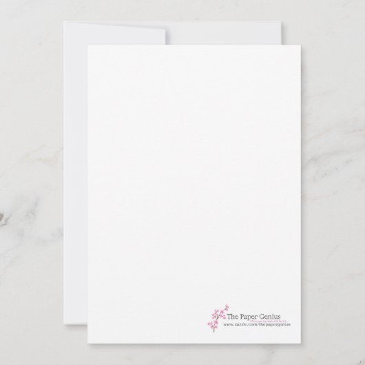 5x7ガールピンク水玉模様ポケベビーシャワー招待状 招待状 (裏面)