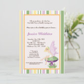 5x7ガールフェアリー誕生日パーティーへの招待 招待状 (スタンド正面)