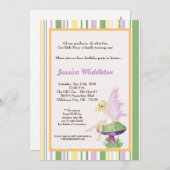 5x7ガールフェアリー誕生日パーティーへの招待 招待状 (正面/裏面)