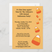 5x7キャンディコーンハロウィーンの衣装パーティの招待状 招待状 (正面/裏面)